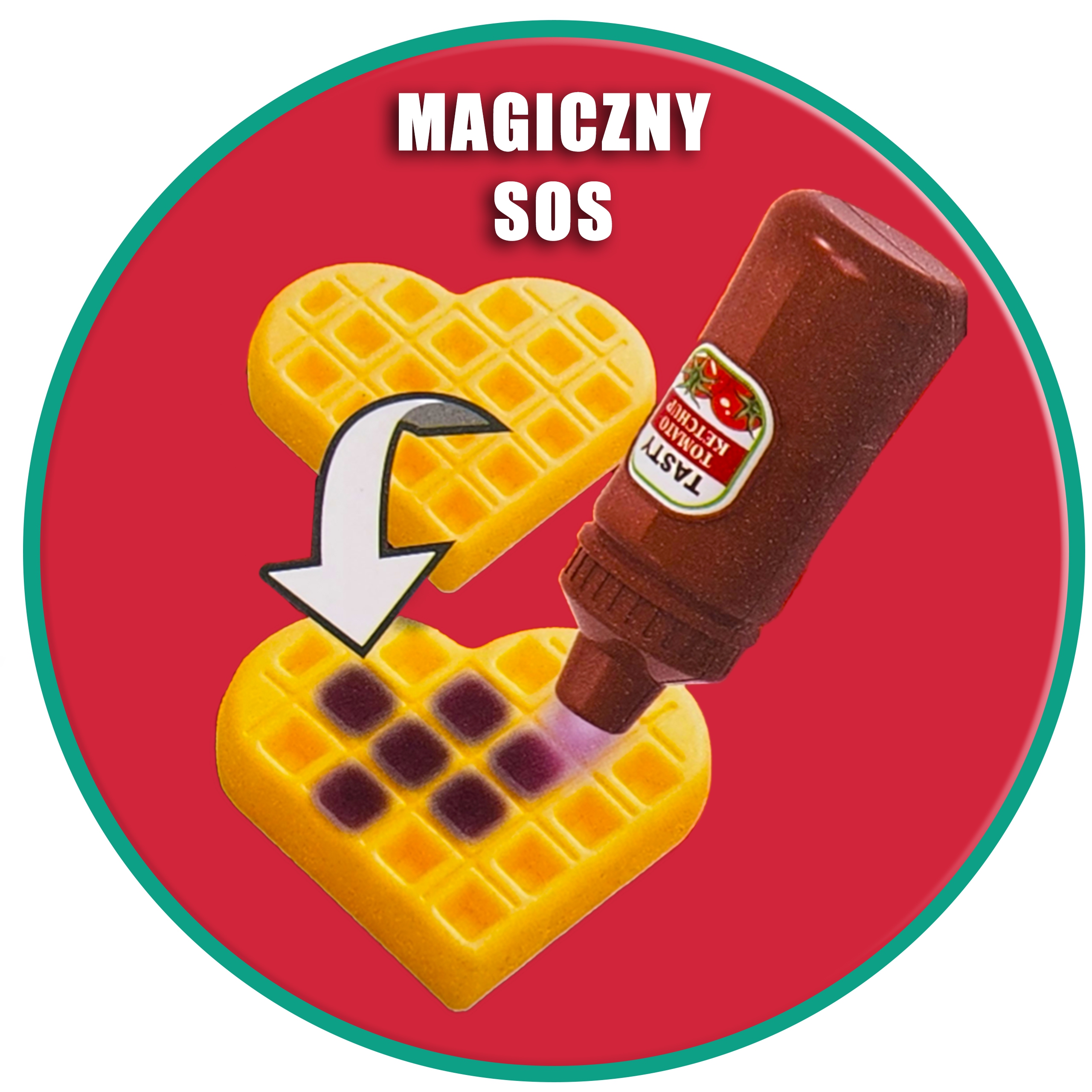 Gofrownica zestaw kuchenny jedzenie zmieniające kolor 10 el.