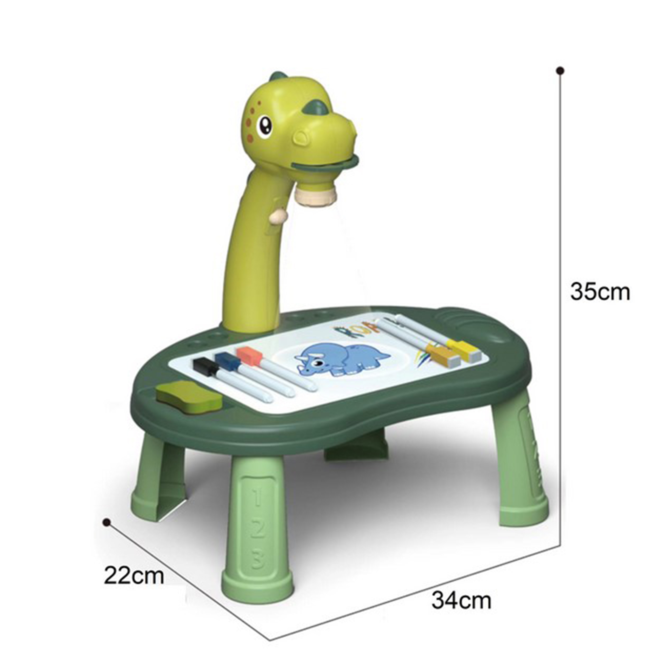 Tablica do rysowania projektor dinozaur 24 wzory + 2 gry