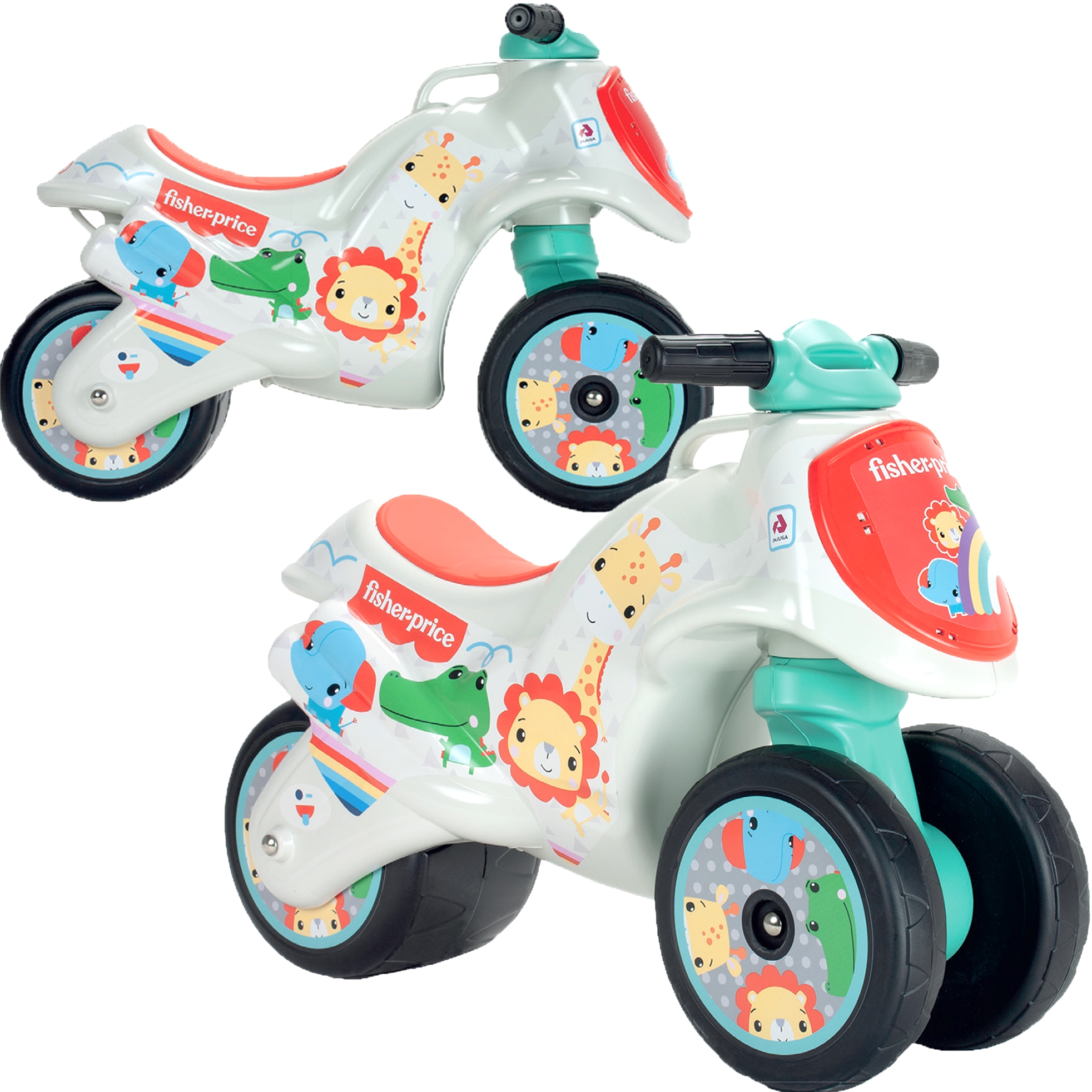 Jeździk trzykołowy fisher-price dla dzieci kolorowy