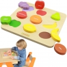 Drewniany Sorter Kształtów Masterkidz Kolorowe Owoce Montessori