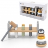 VIGA PolarB Set Wooden Pyramid + Penguin Montessori Hammer Punching Machine
