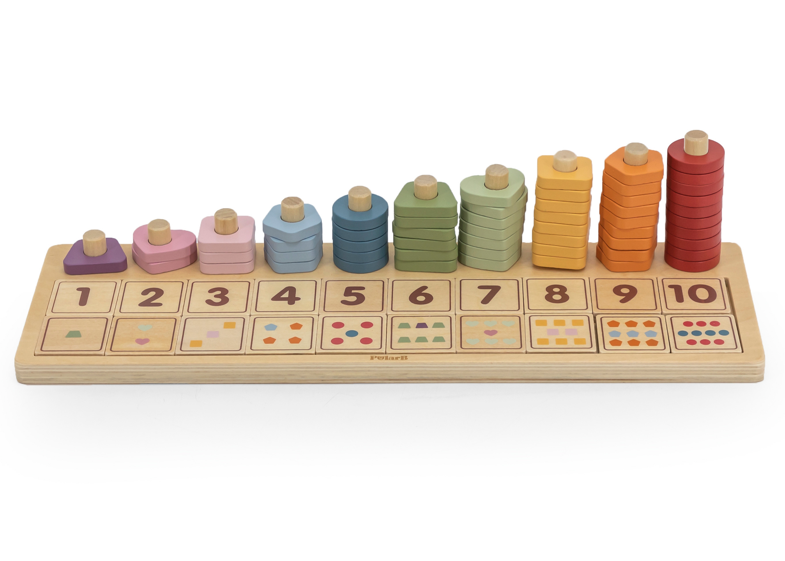 Polarb drewniane liczydło sorter nauka liczb montessori