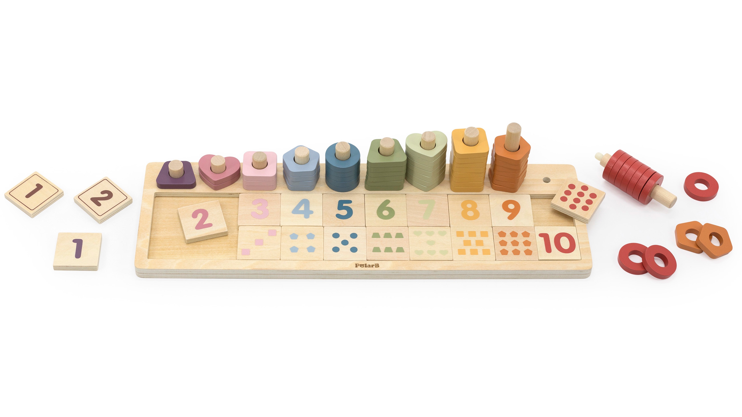 Polarb drewniane liczydło sorter nauka liczb montessori