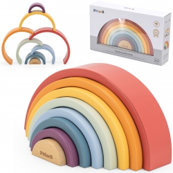 VIGA PolarB Wooden Rainbow Puzzle Montessori Creative Blocks