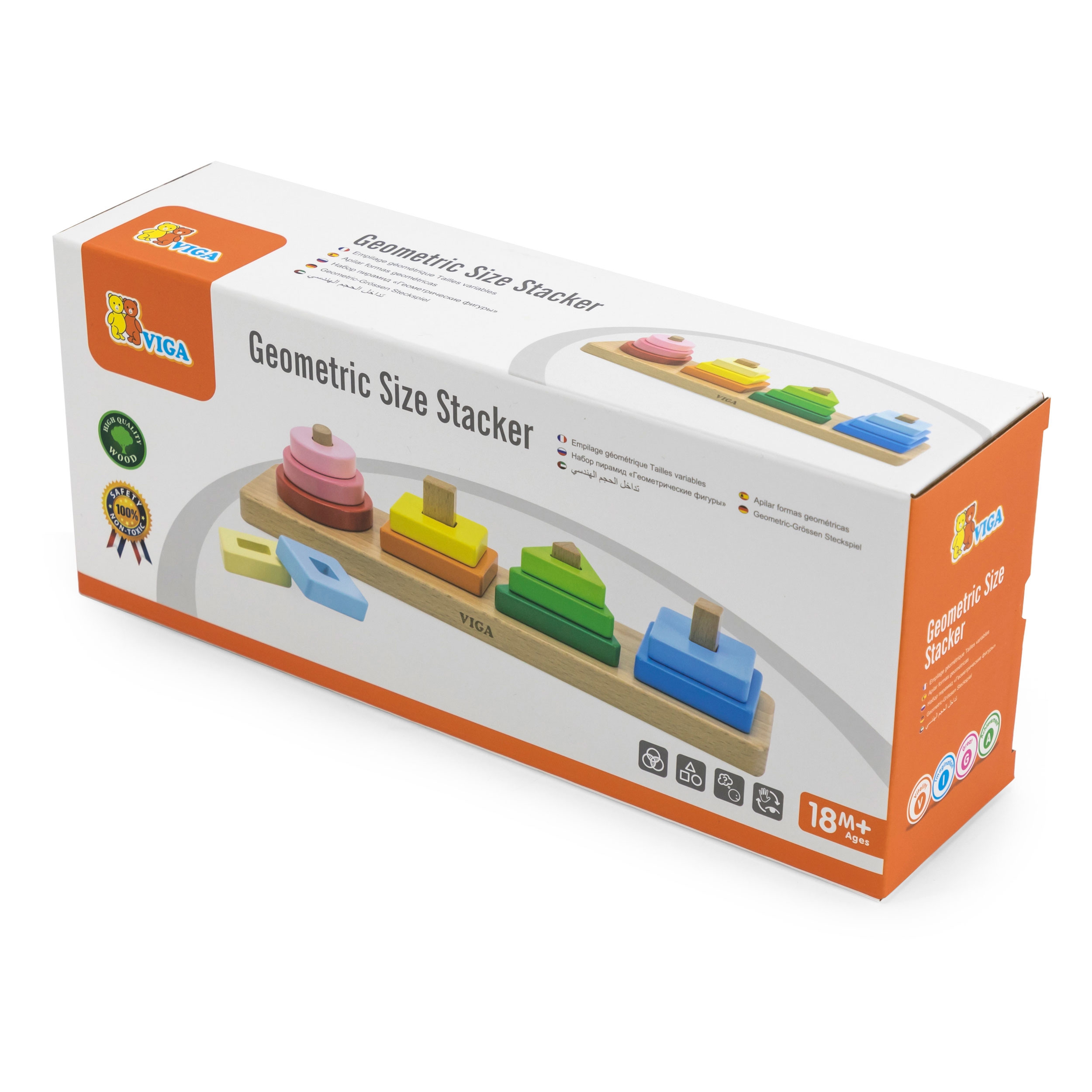 Drewniany geometryczny sorter układanka
