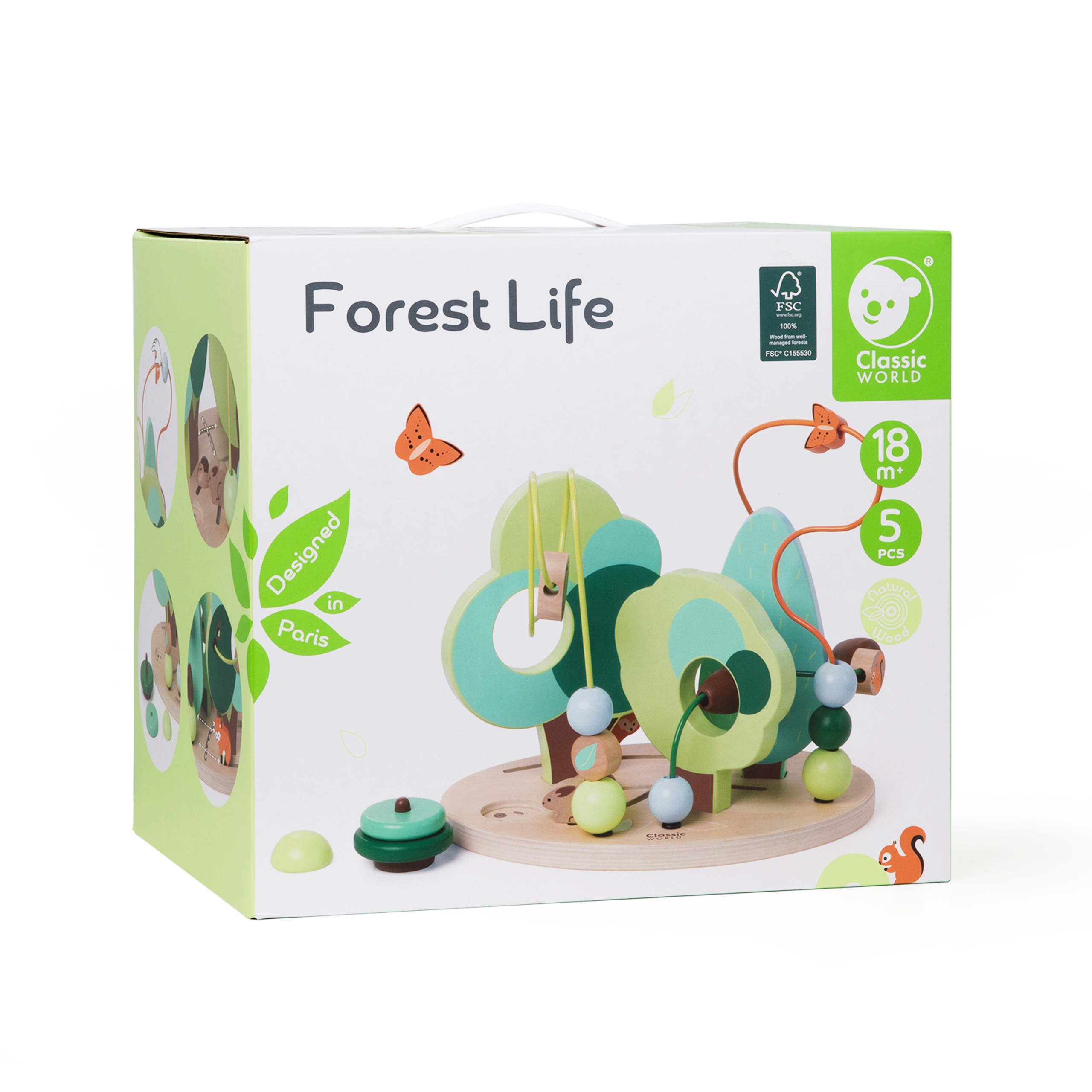 Edukacyjny labirynt przeplatanka forest life 18m+ fsc