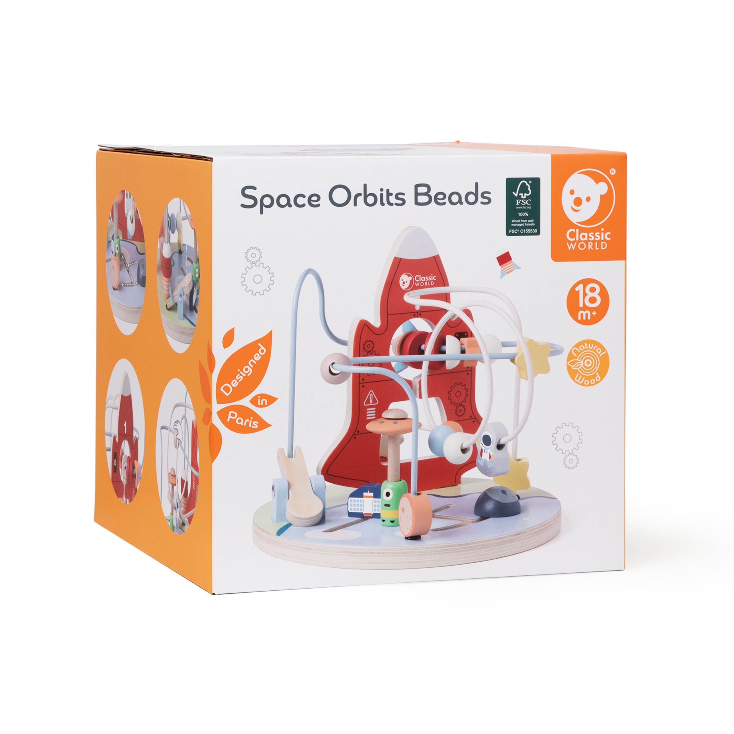 Edukacyjny labirynt przeplatanka space orbits beads 18m+ fsc