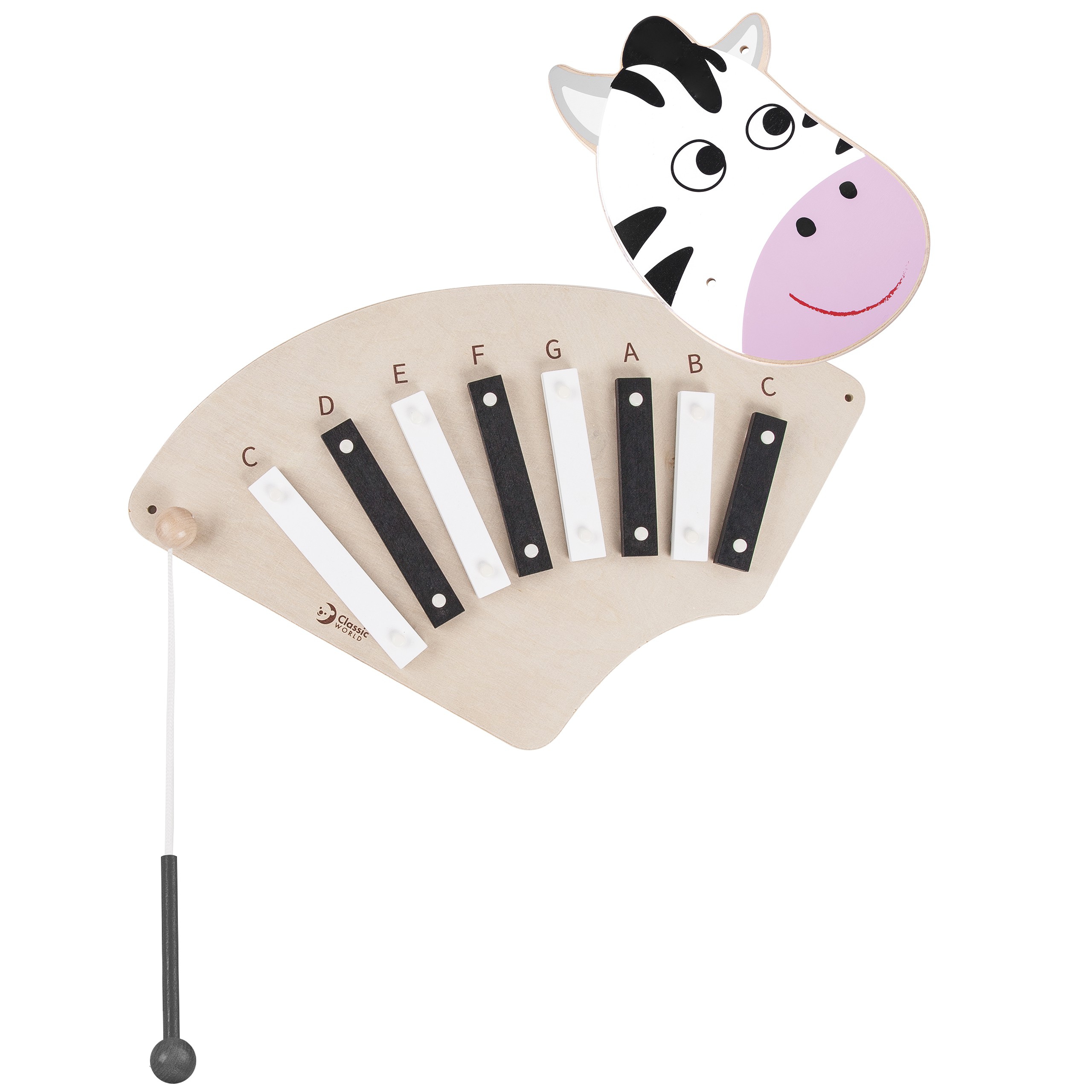 Muzyczna tablica ścienna zebra