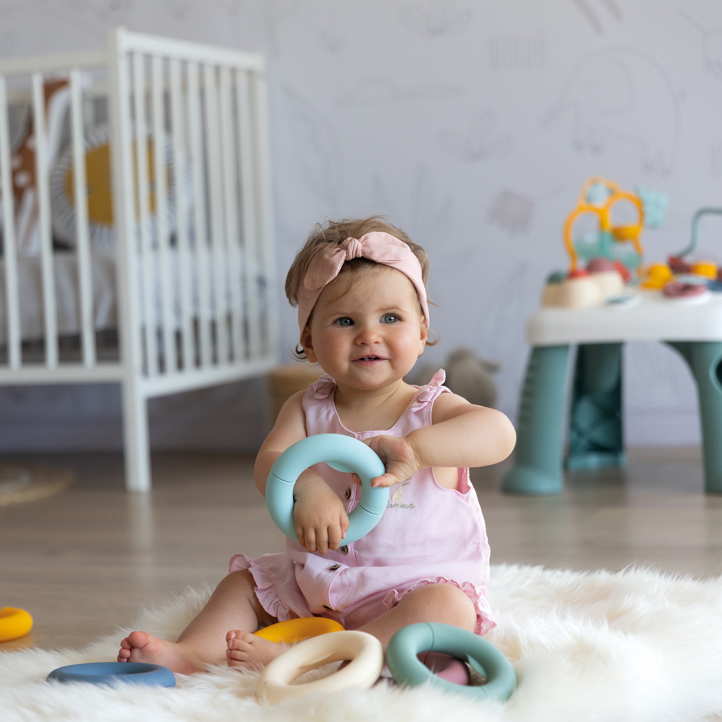 Little krążki edukacyjne układanka kółka dla dzieci 12 elementów