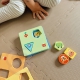 TOOKY TOY Układanka Montessori Kształty i Kolory Zwierzątka 6 Planszy