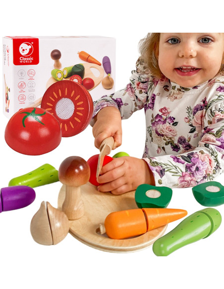 Drewniany Zestaw do Krojenia Warzyw CLASSIC WORLD