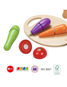Drewniany Zestaw do Krojenia Warzyw CLASSIC WORLD 2