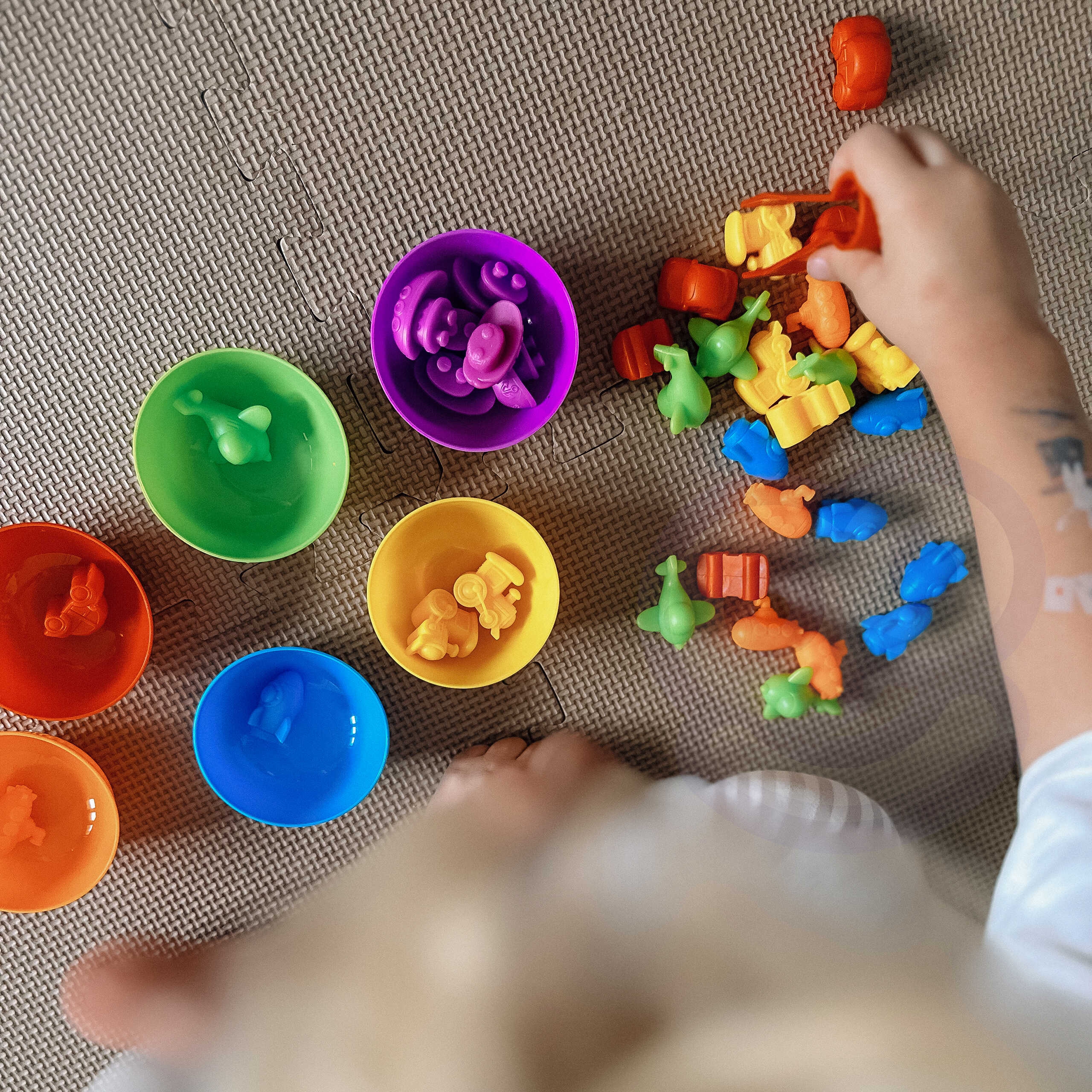 WOOPIE Gra Edukacyjna Montessori Sorter Kolorów Morska Kraina 64 el.