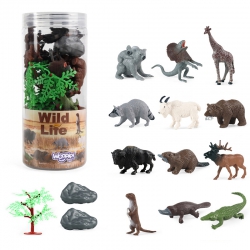WOOPIE Wild Animal Figurines Set 15 pcs.