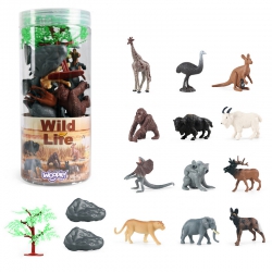WOOPIE Wild Animal Figurines Set 15 pcs. - Version 1