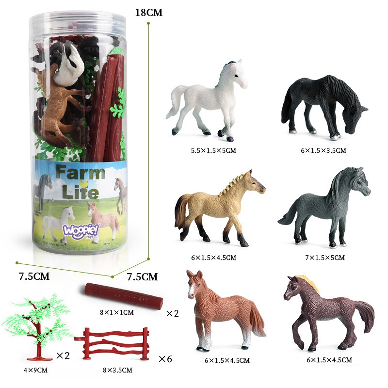 Zestaw figurki konie 16 szt.