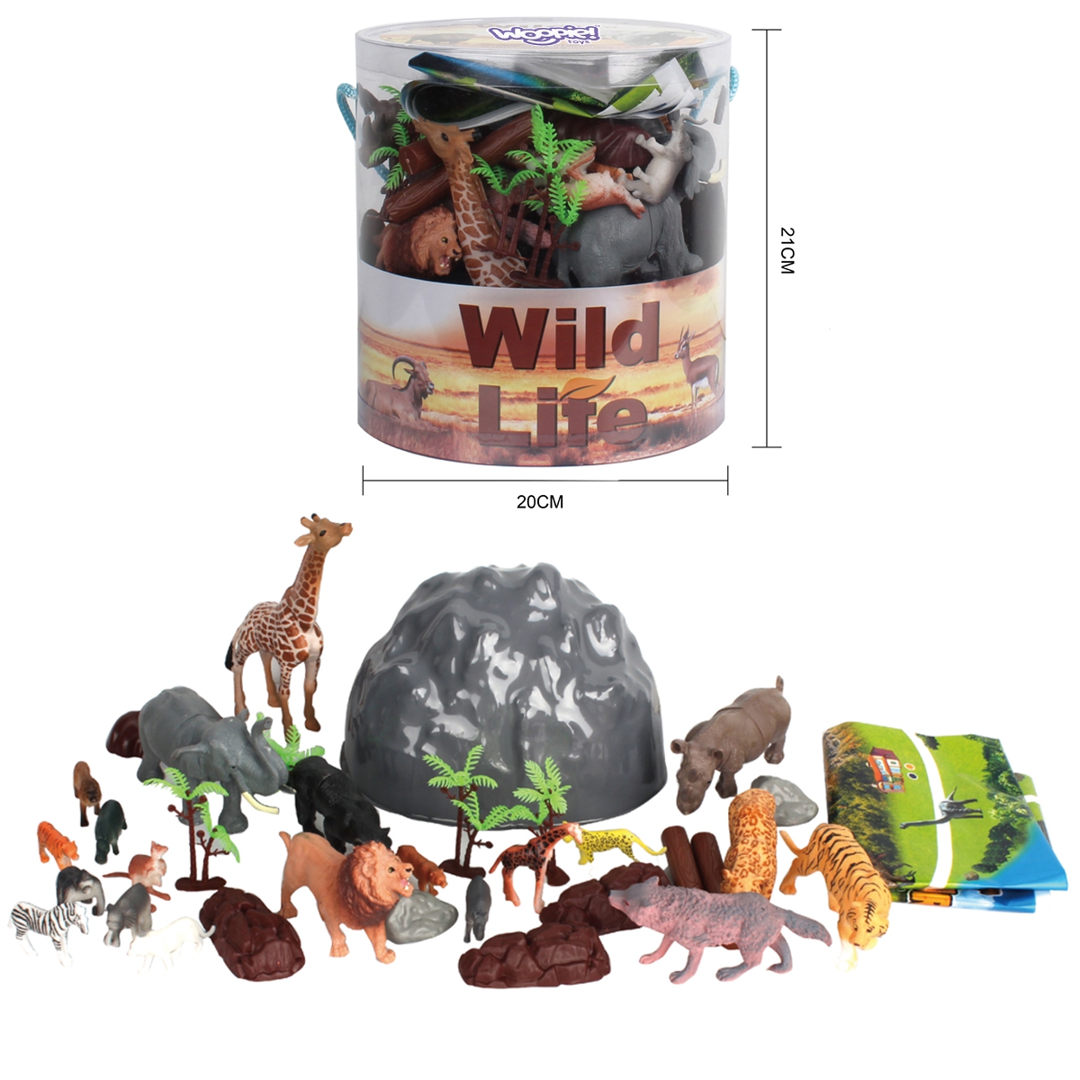Zestaw figurki zwierzęta safari 34 szt.