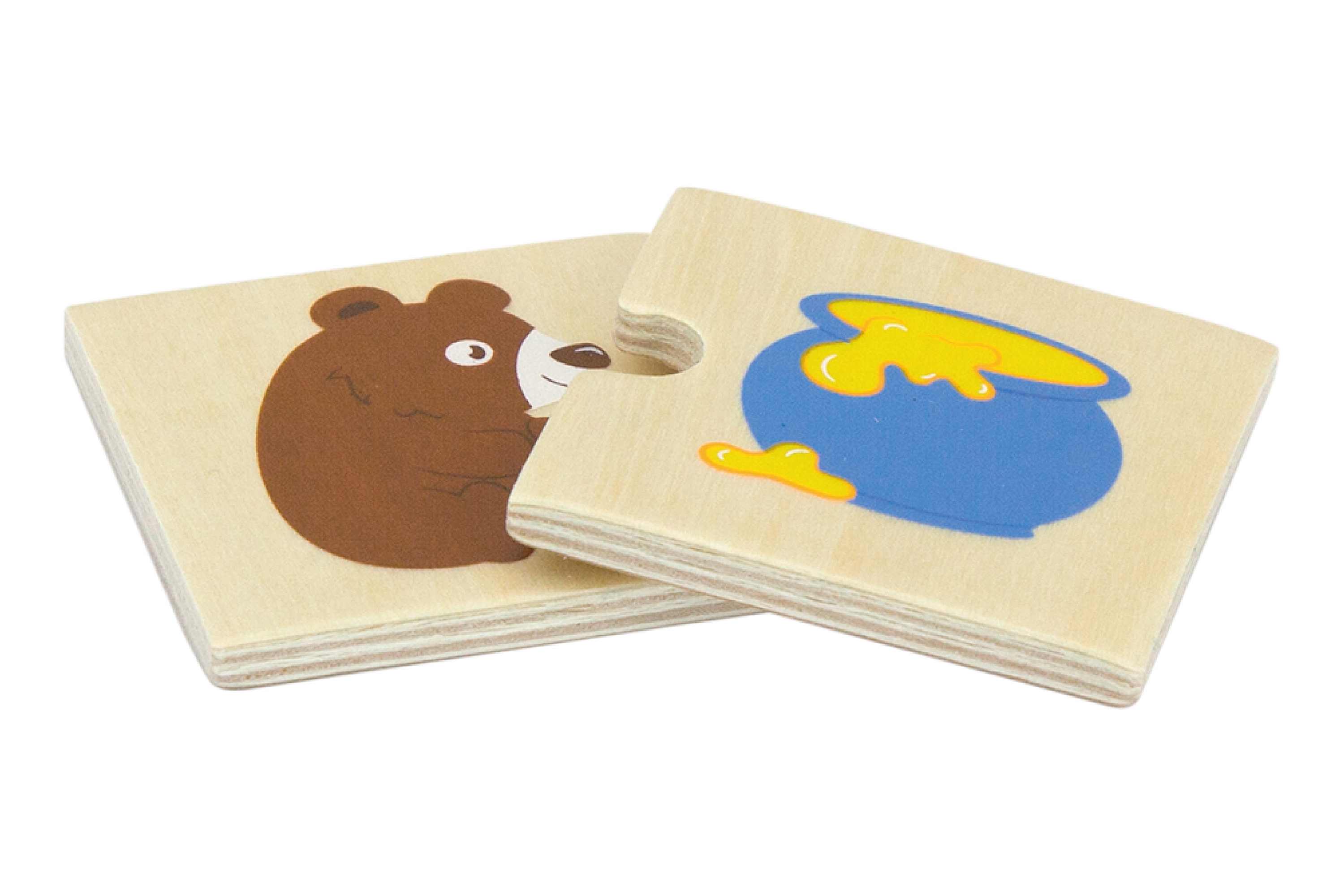 Drewniane puzzle nakarm zwierzątko co jedzą zwierzęta układanka