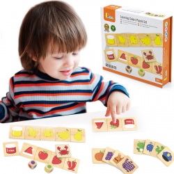 VIGA Educational Game Wooden Puzzle Sort Match Colors and Shapes 38 pcs. Montessori