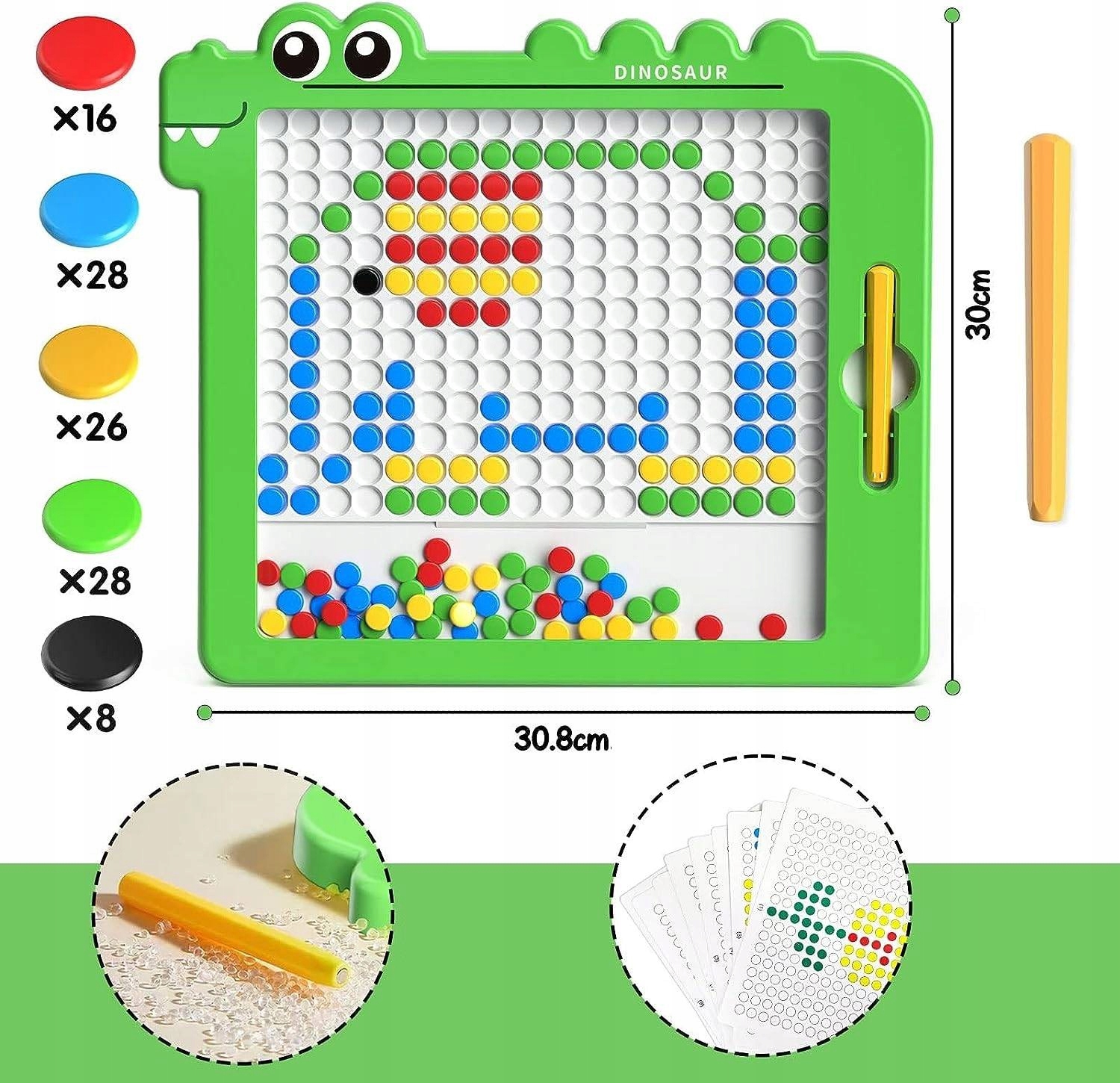 Tablica magnetyczna dla dzieci montessori magpad dinozaur