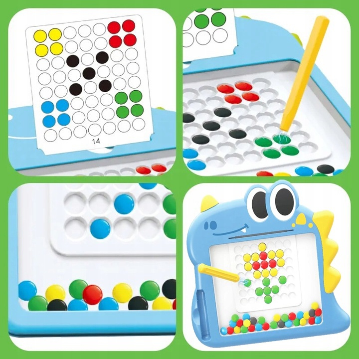 WOOPIE Tablica Magnetyczna dla Dzieci Montessori MagPad Dinozaur