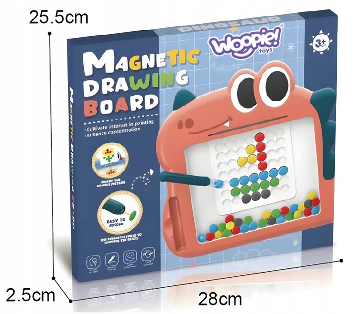 Tablica magnetyczna dla dzieci montessori magpad dinozaur