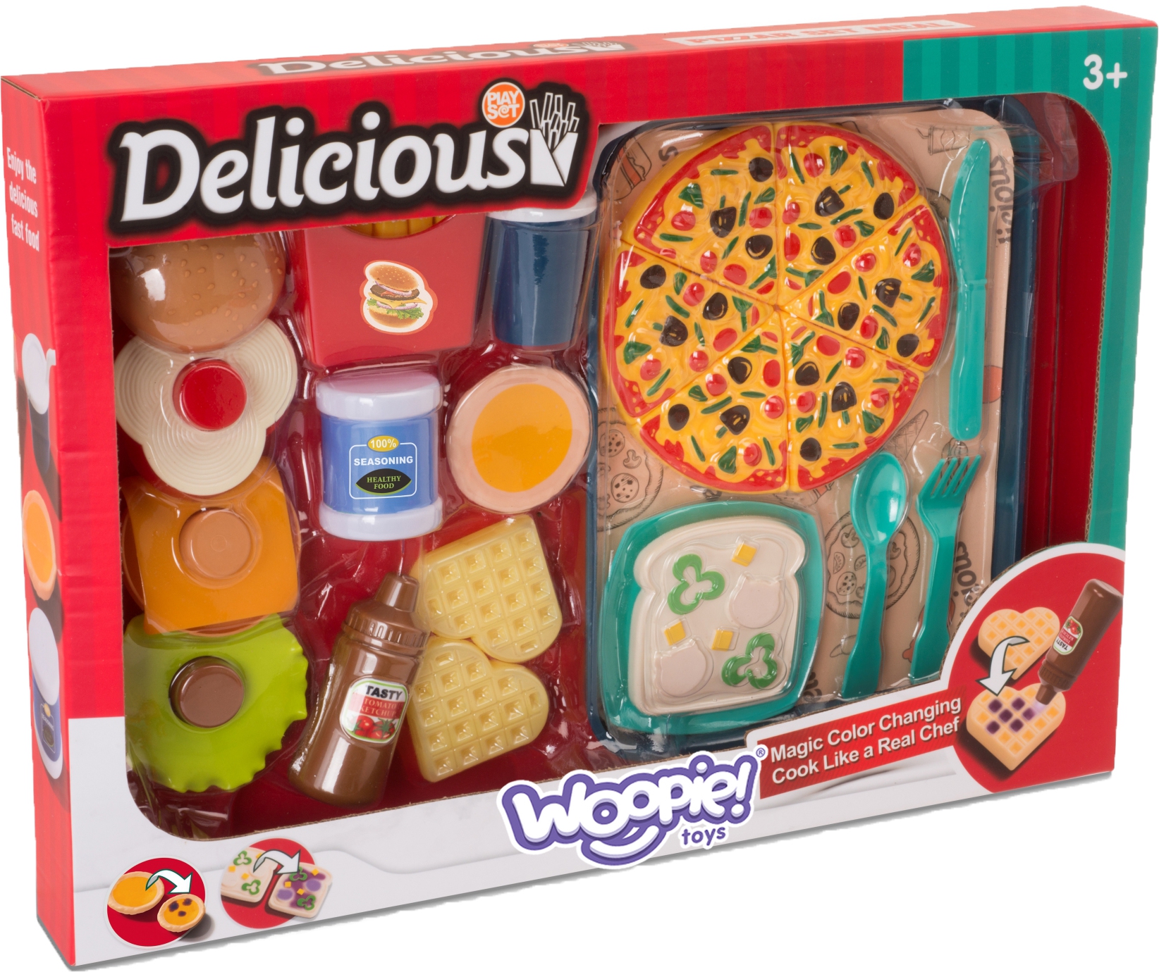 Zestaw do krojenia układania jedzenie fast food 36 el.
