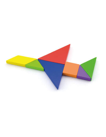 Viga Tangram Drewniana Gra Logiczna Układanka Klocki Łamigłówka