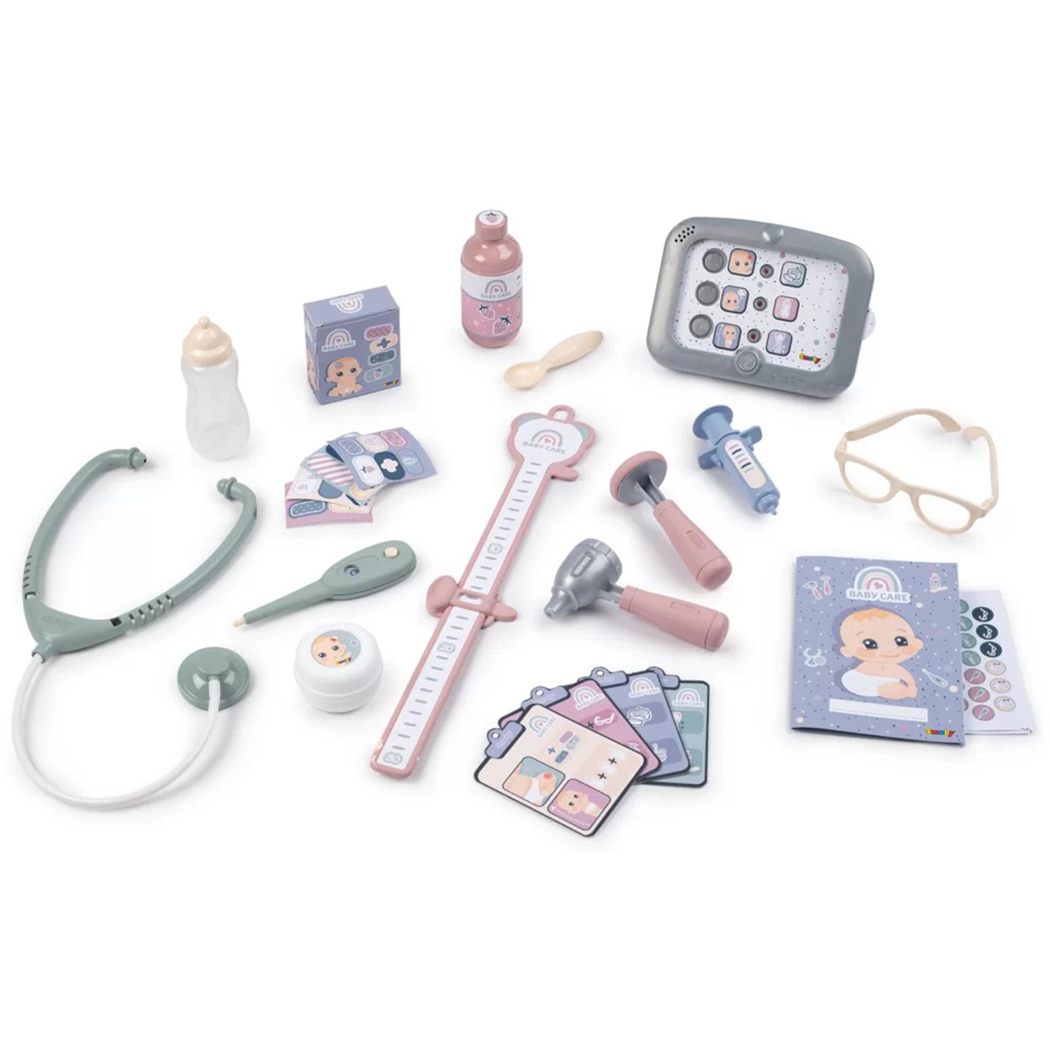 Baby care centrum medyczne opieki dla lalek z elektronicznym tabletem + 24 akc.