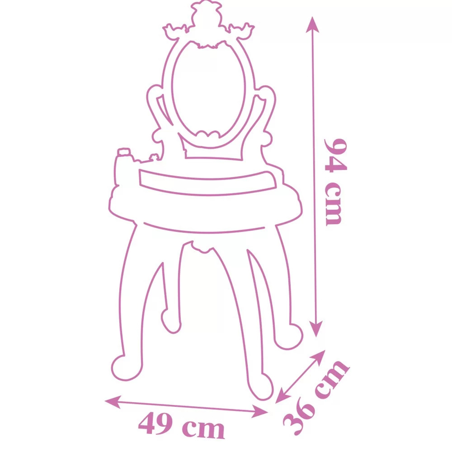 Disney princess toaletka 2w1 + 10 akcesoriów