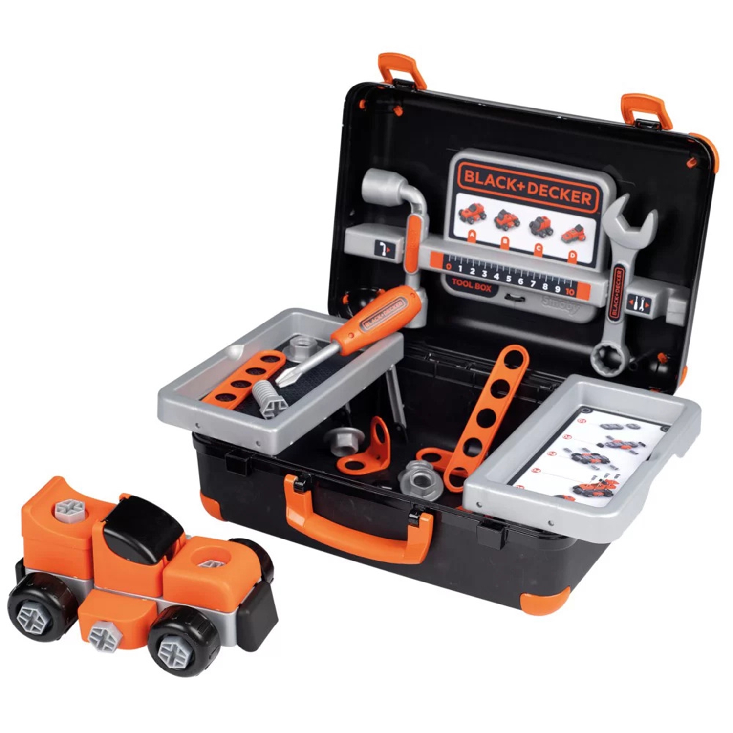 Black &amp; decker walizka z narzędziami + samochód w częściach