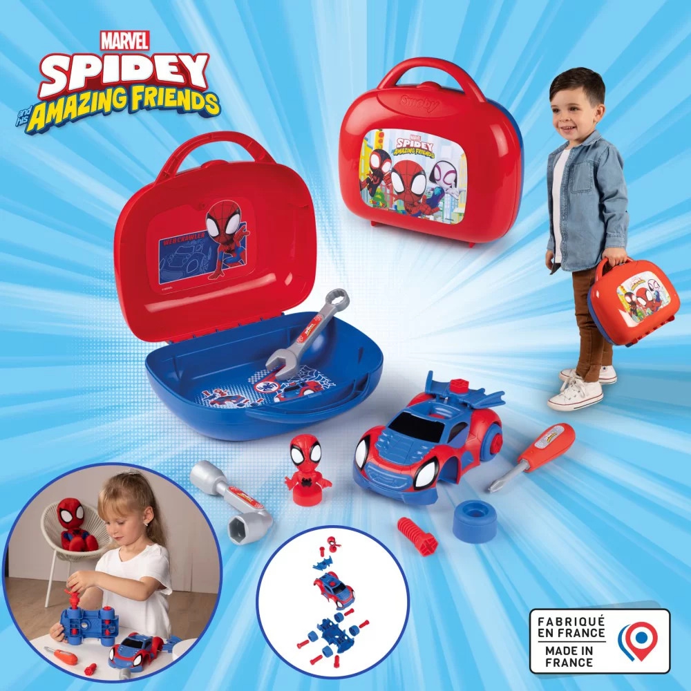 Walizka z narzędziami spidey samochód do skręcania