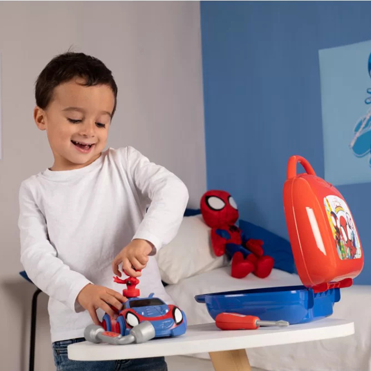 Walizka z narzędziami spidey samochód do skręcania