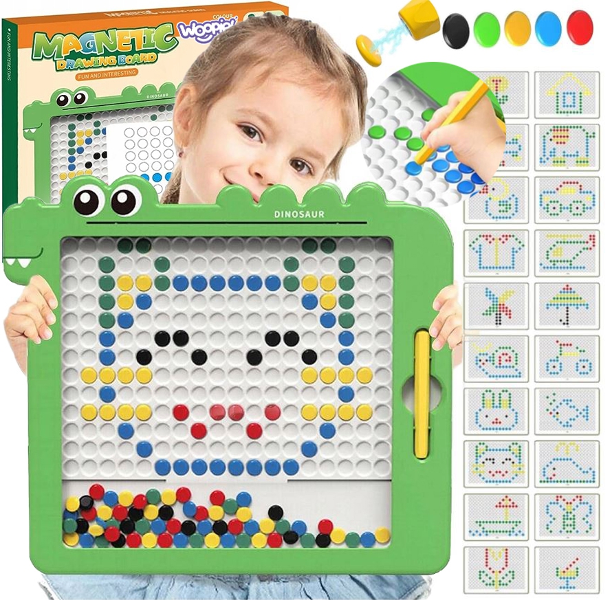 Tablica magnetyczna dla dzieci montessori magpad dinozaur