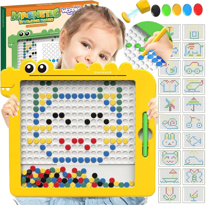 Tablica magnetyczna dla dzieci montessori magpad dinozaur
