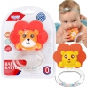 WOOPIE BABY Sensory 2-in-1 Rattle Lion Teether Toy