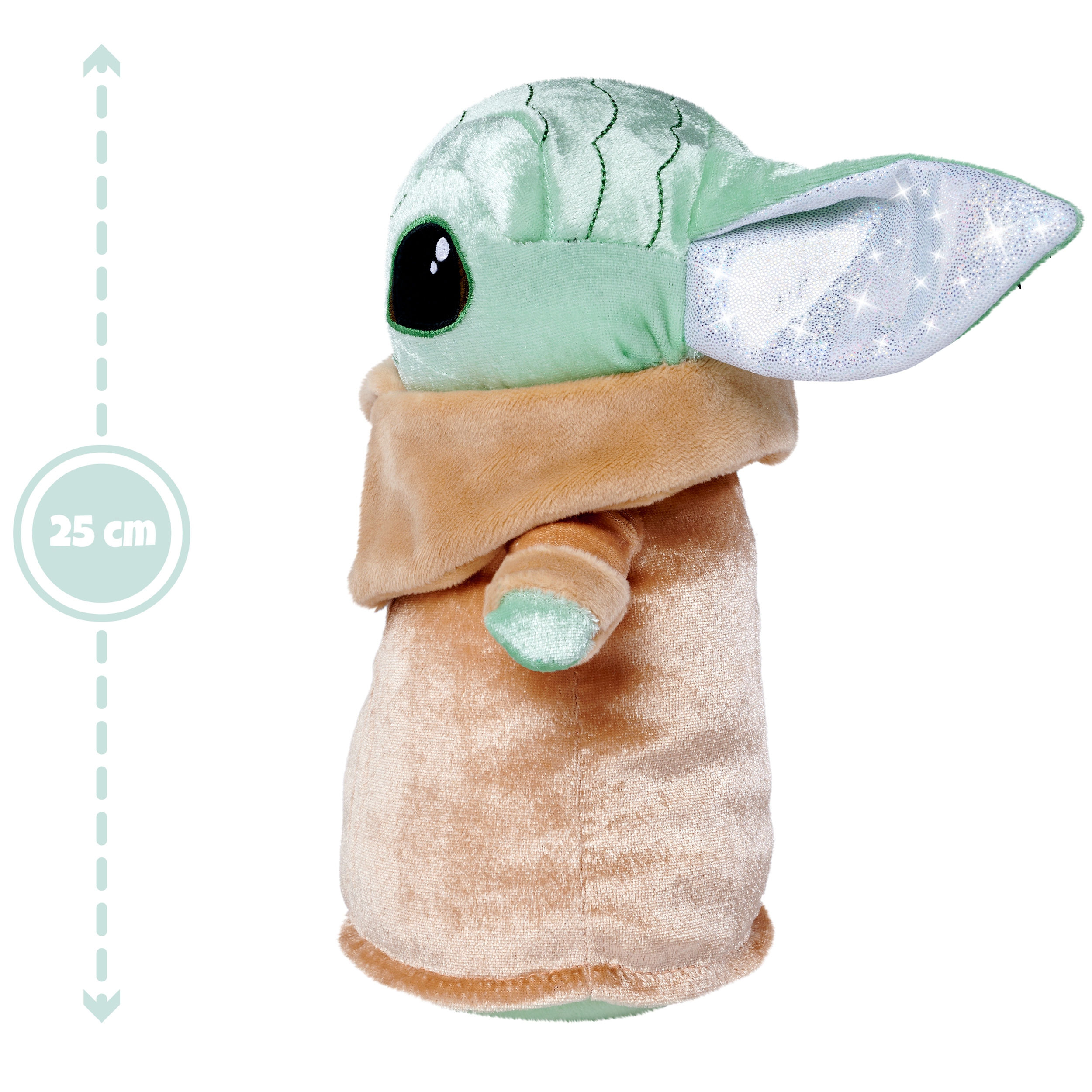 Disney maskotka błyszcząca grogu mandalorian star wars 25cm pluszowa