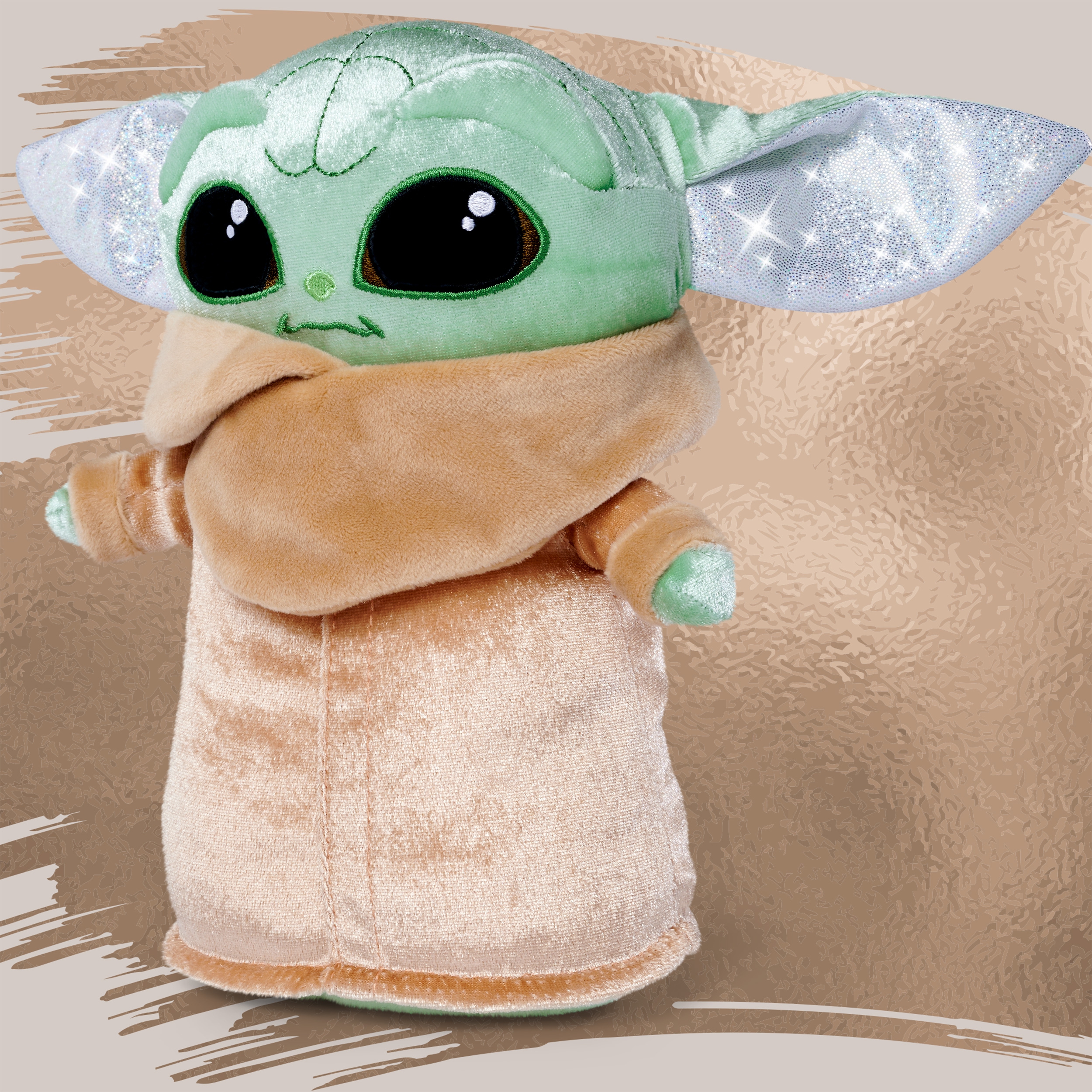 Disney maskotka błyszcząca grogu mandalorian star wars 25cm pluszowa