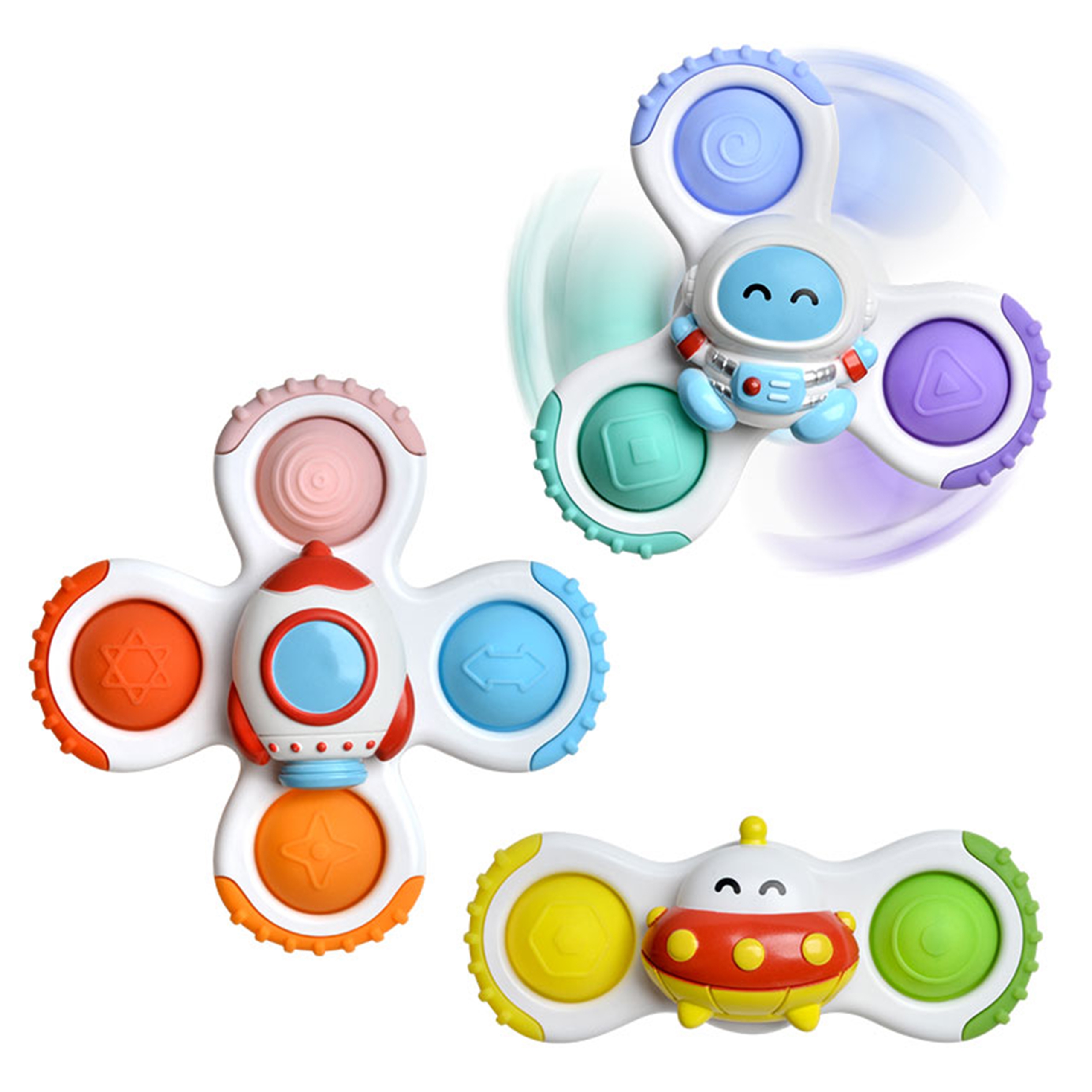 Spinner zabawka sensoryczna rakieta kosmita ufo 3 szt.