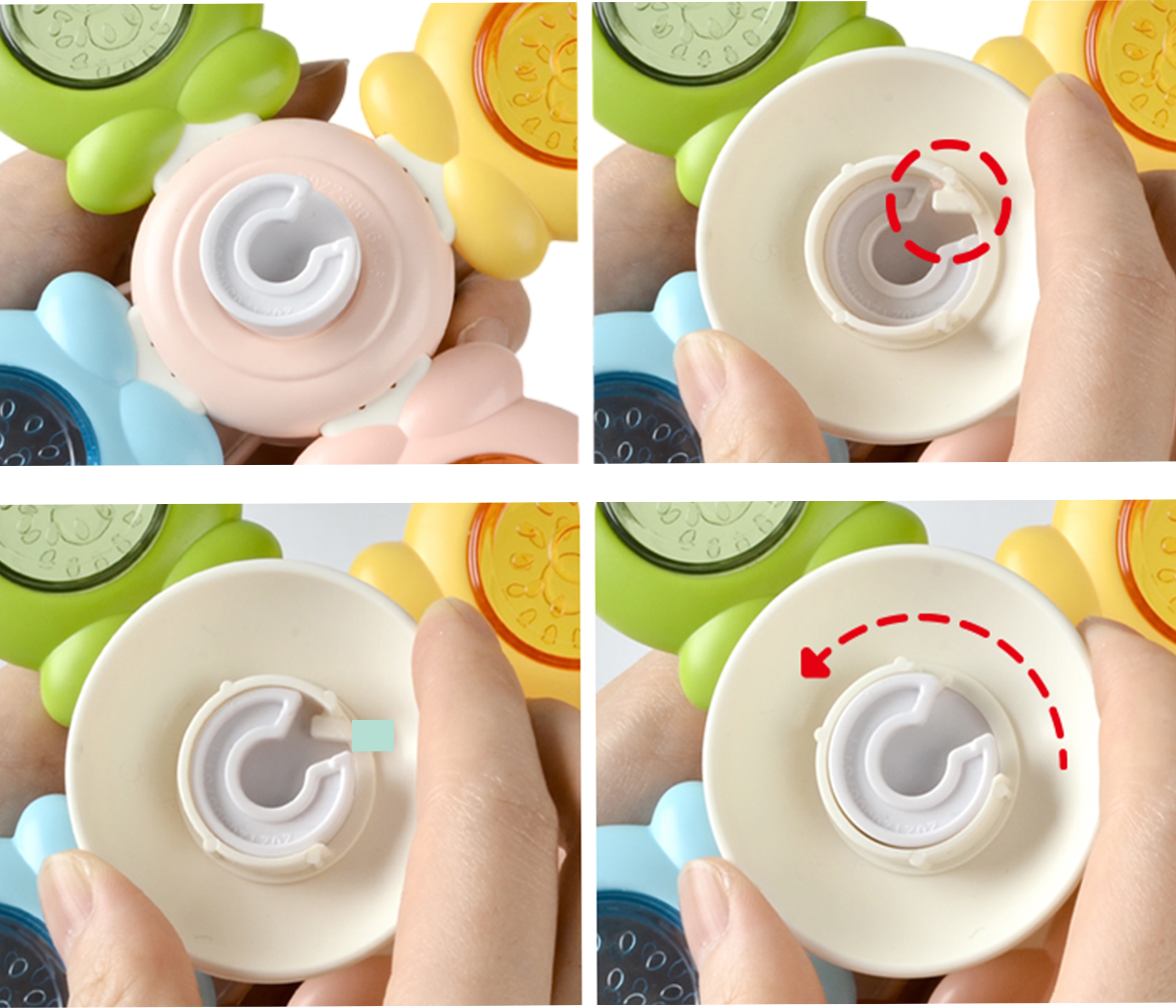 Spinner zabawka sensoryczna pszczoła kurczak królik wymienne 3 szt.