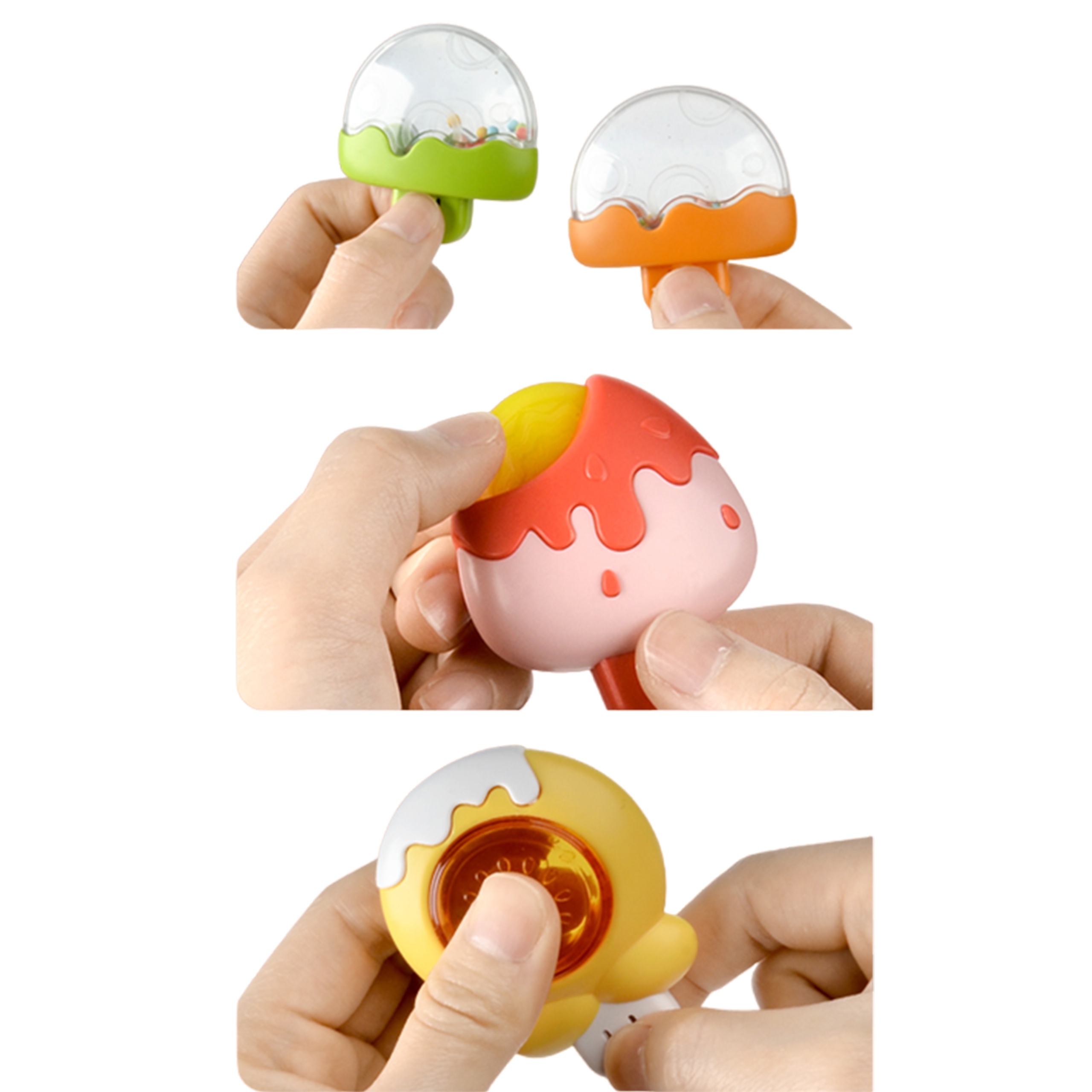 Spinner zabawka sensoryczna pszczoła kurczak królik wymienne 3 szt.