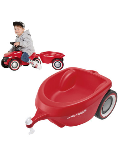 BIG Przyczepka do jeździka New Bobby Car czerwona