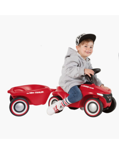 BIG Przyczepka do jeździka New Bobby Car czerwona