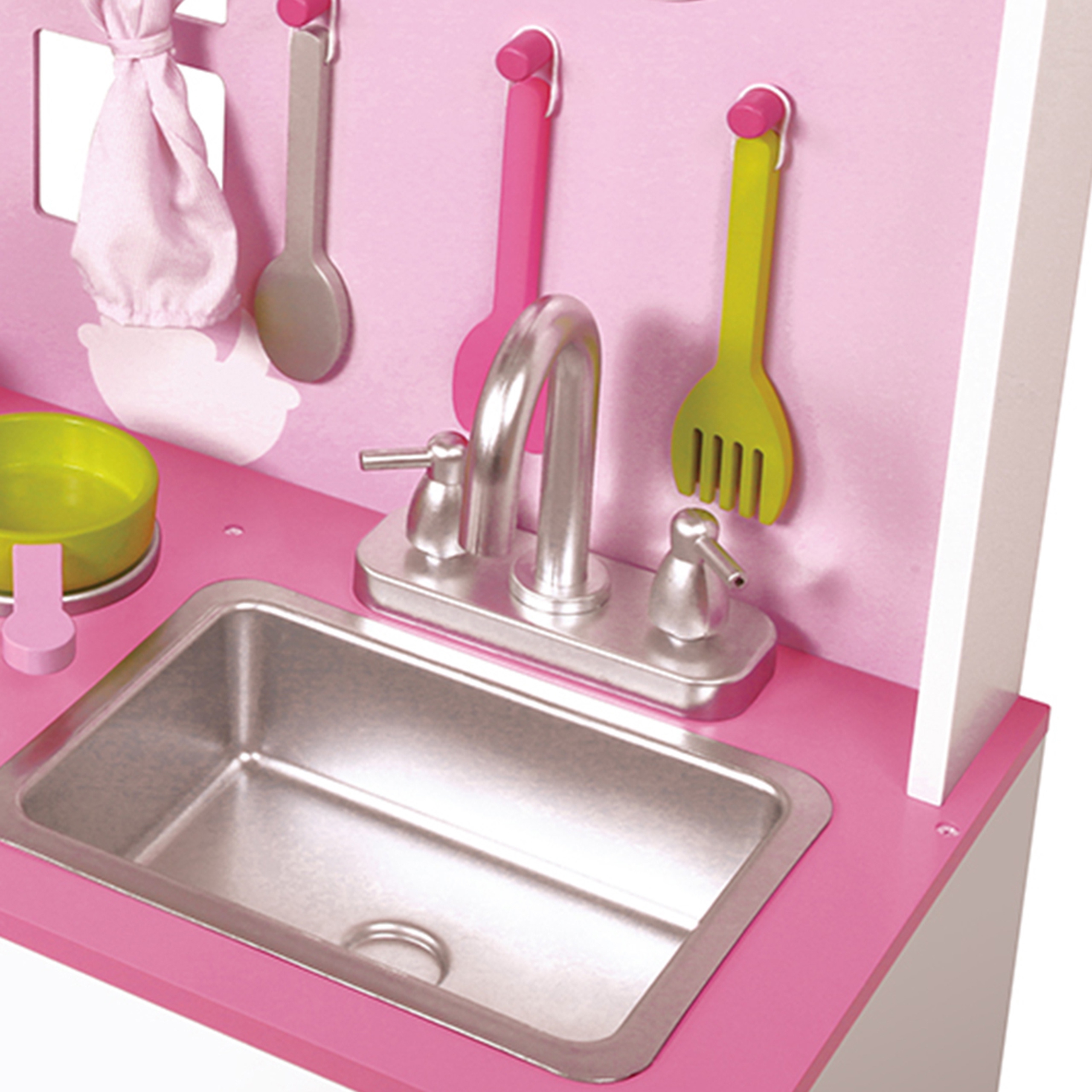Duża drewniana kuchnia dla dzieci vintage pink xxl
