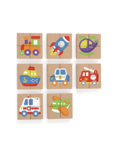 Viga Wooden Vehicle Puzzle - FSC Magnetic Puzzle 2