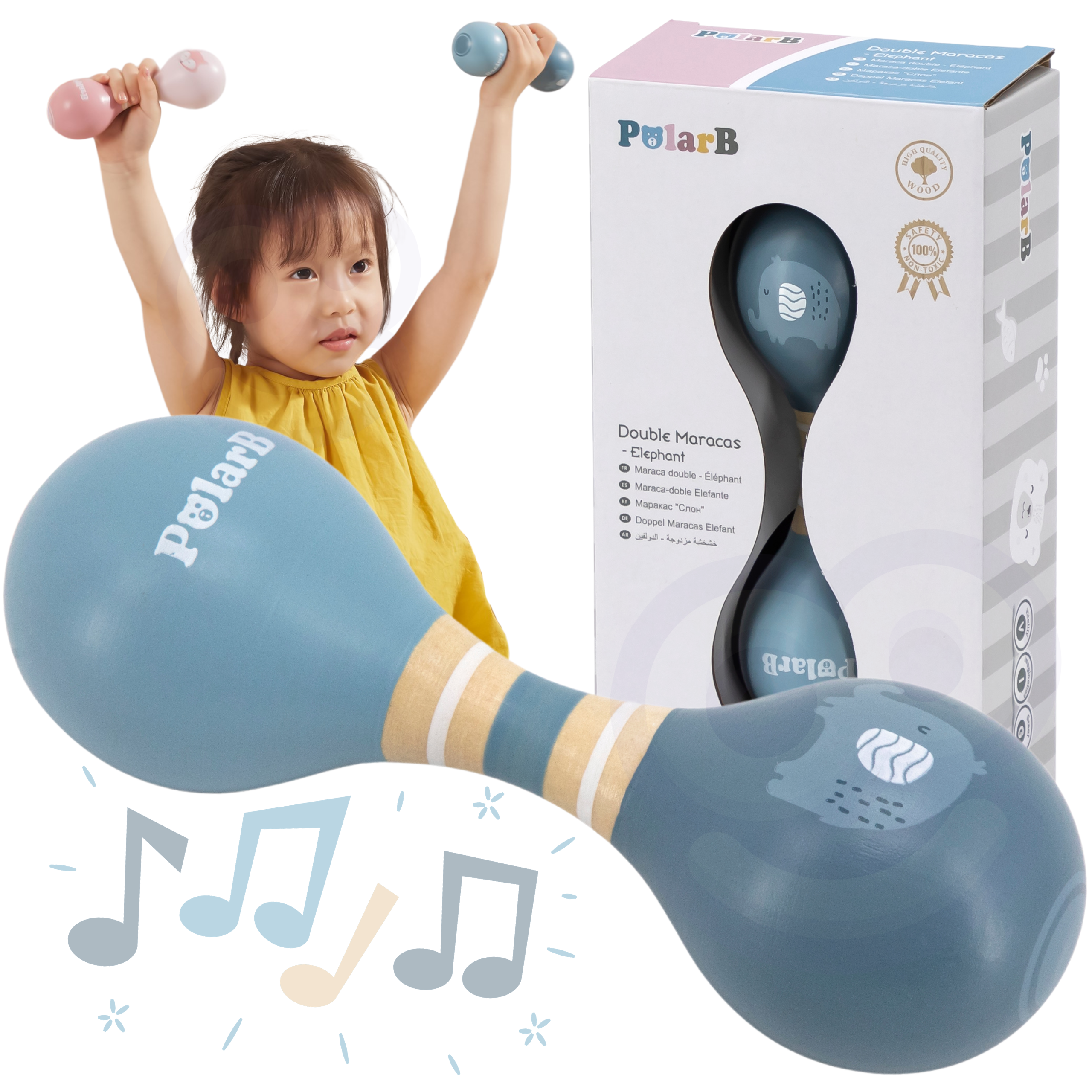 Polarb marakas instrument muzyczny dla dzieci grzechotka