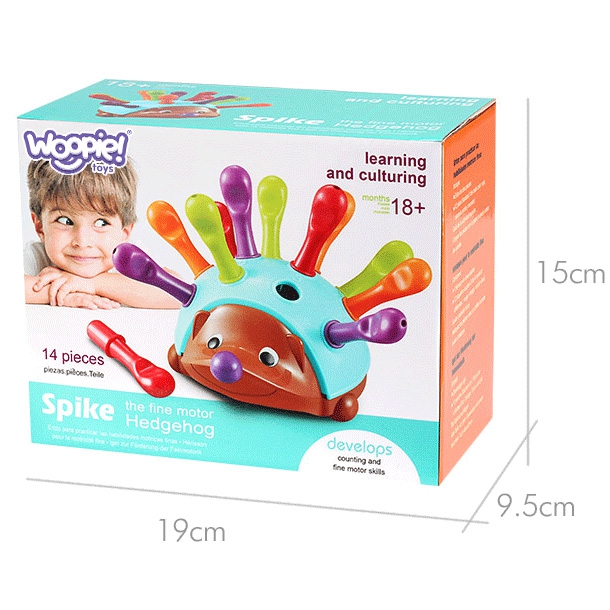 Gra zręcznościowa jeżyk sorter montessori nauka liczb i kolorów 4w1