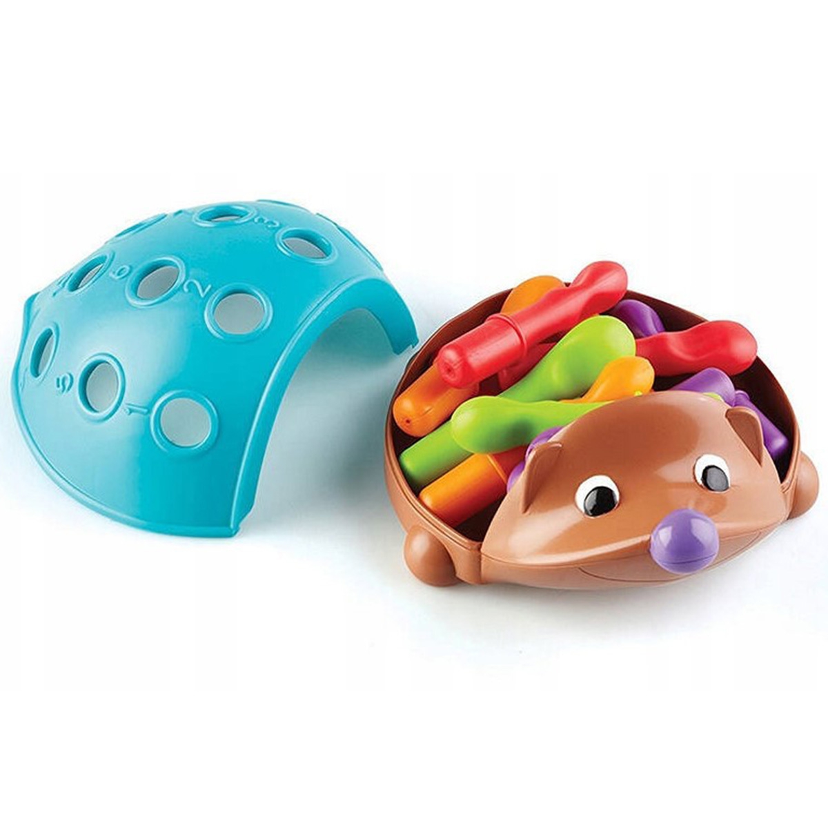 Gra zręcznościowa jeżyk sorter montessori nauka liczb i kolorów 4w1