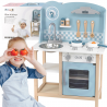 VIGA PolarB Wooden Kitchen with Accessories Silver - Blue