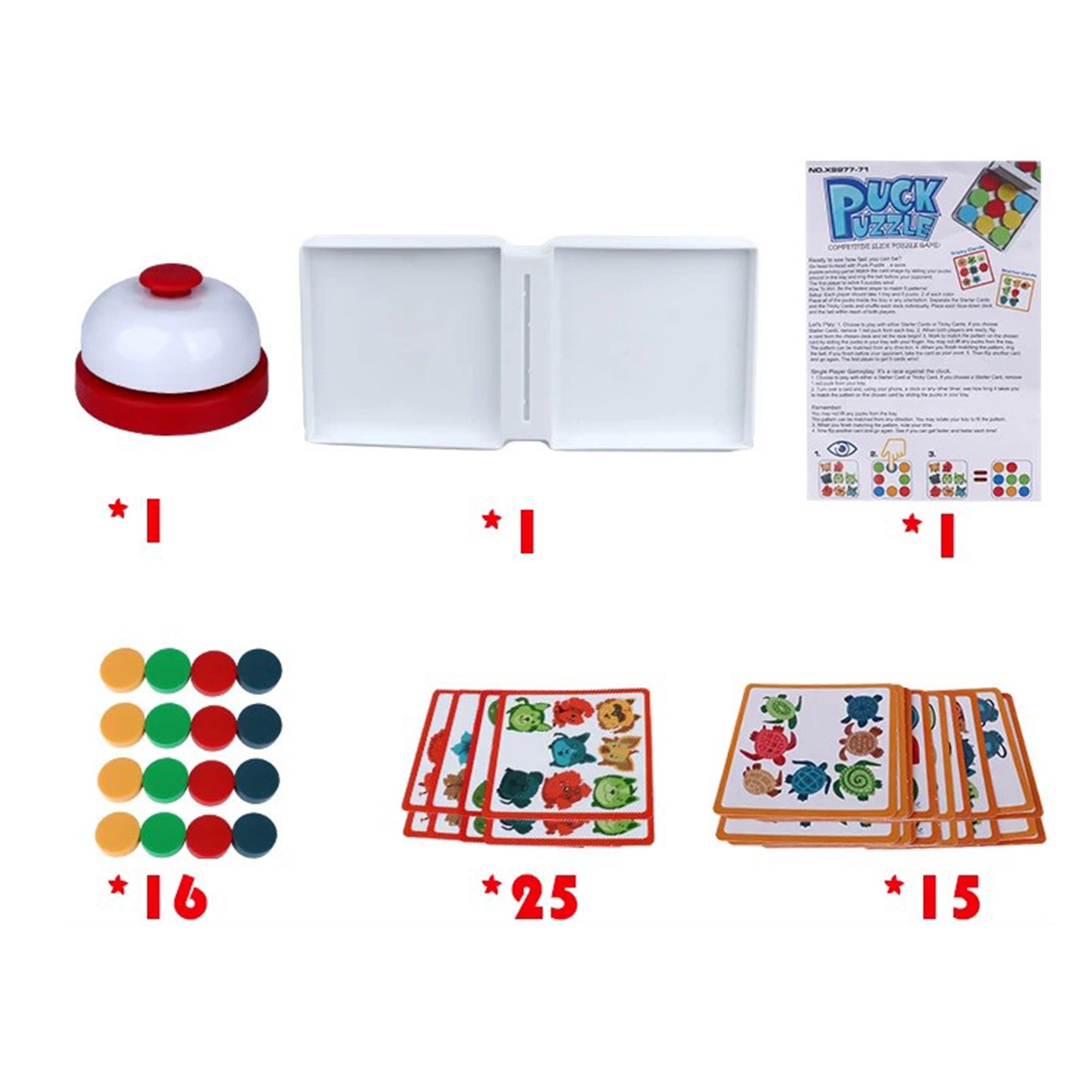 Gra logiczna układanka wzorów puck puzzle 3+